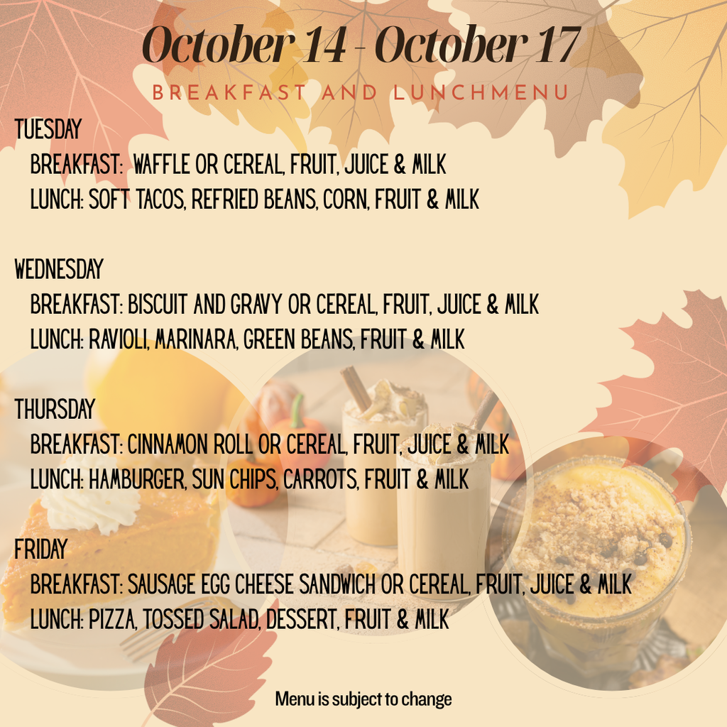 Breakfast and Lunch Menu