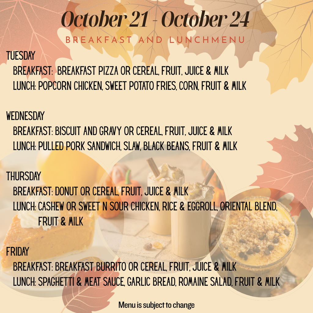 Breakfast and Lunch Menu