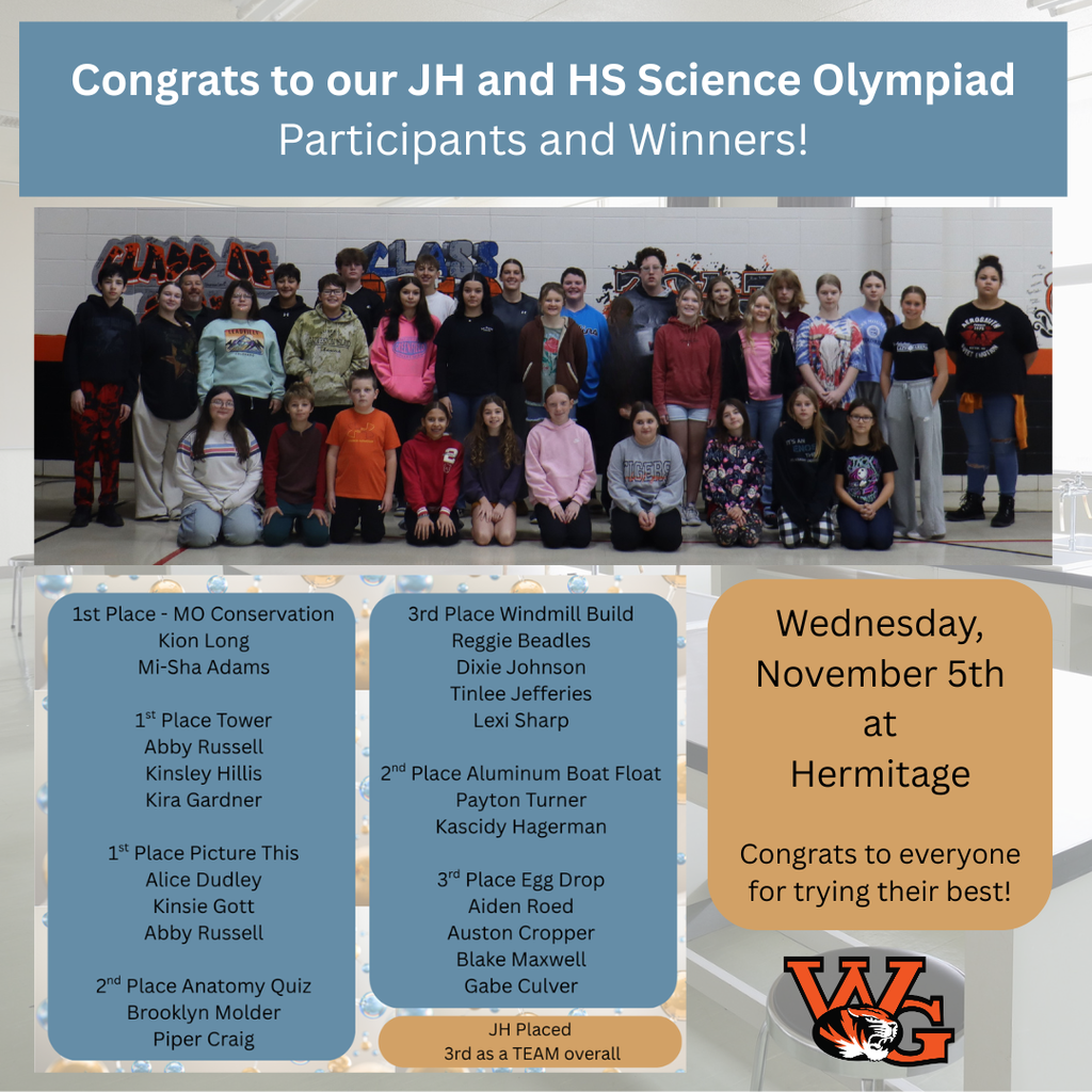 Science Olympiad Participants and Winners