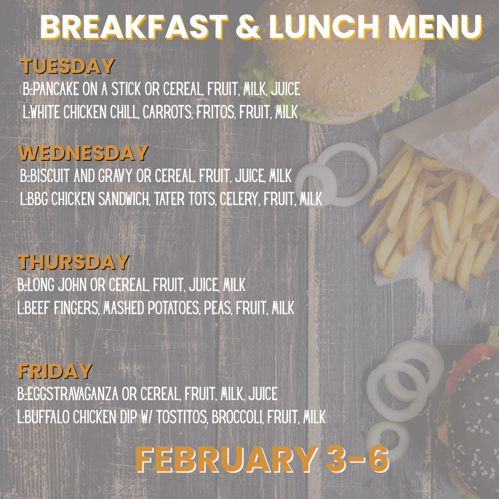 Breakfast and Lunch Menu