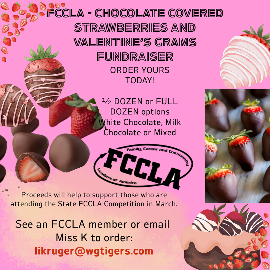 Chocolate Covered Strawberries for FCCLA Fundraiser