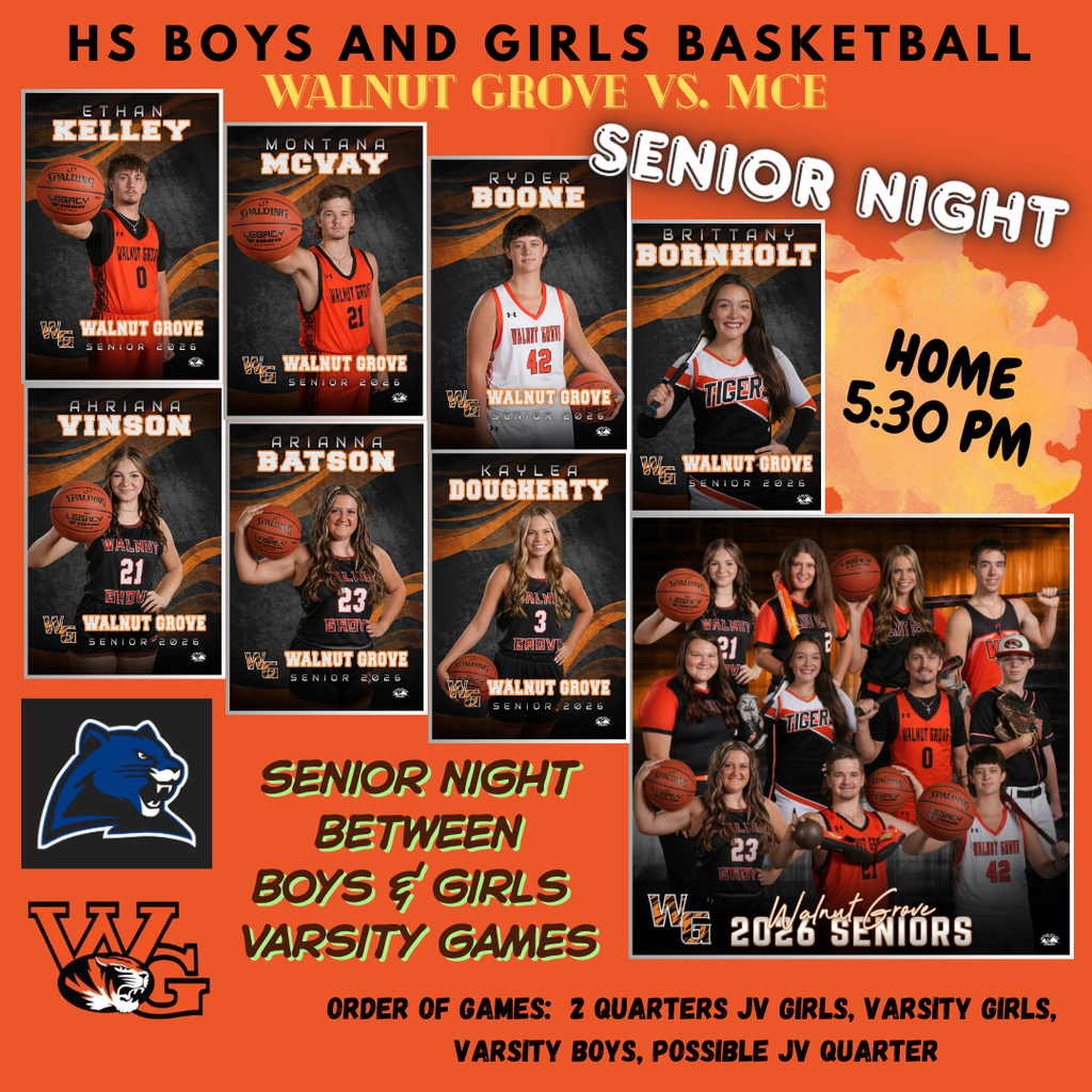 Senior Night - WG vs Morrisville MCE - Boys and Girls Gaves - 530 pm Home