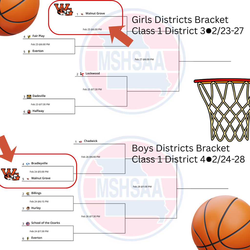 Districts Brackets for Boys and Girls