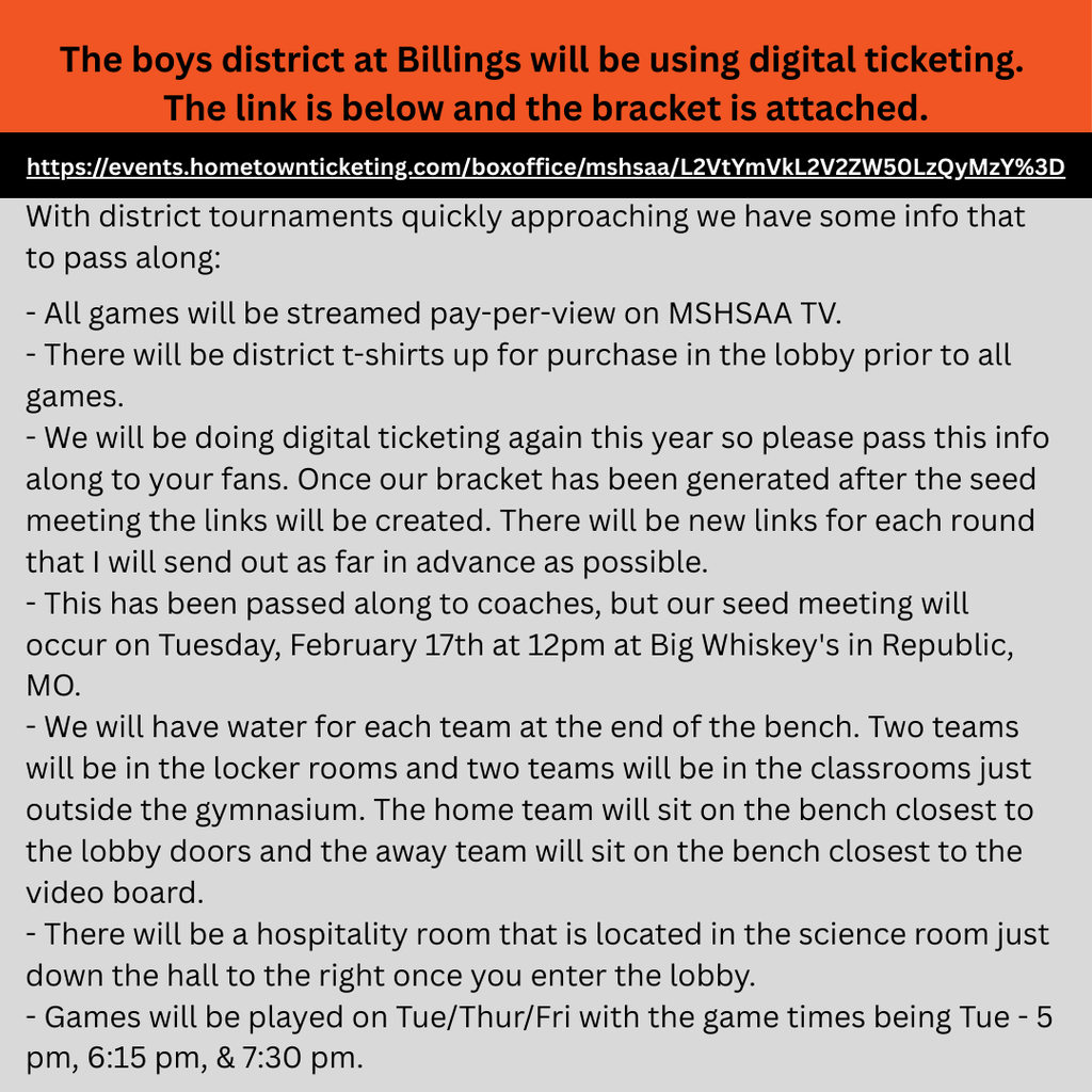 Info for Boys Districts