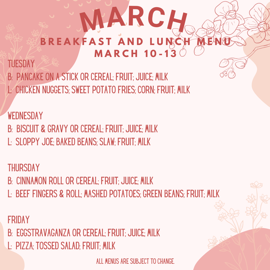 Breakfast and Lunch Menu