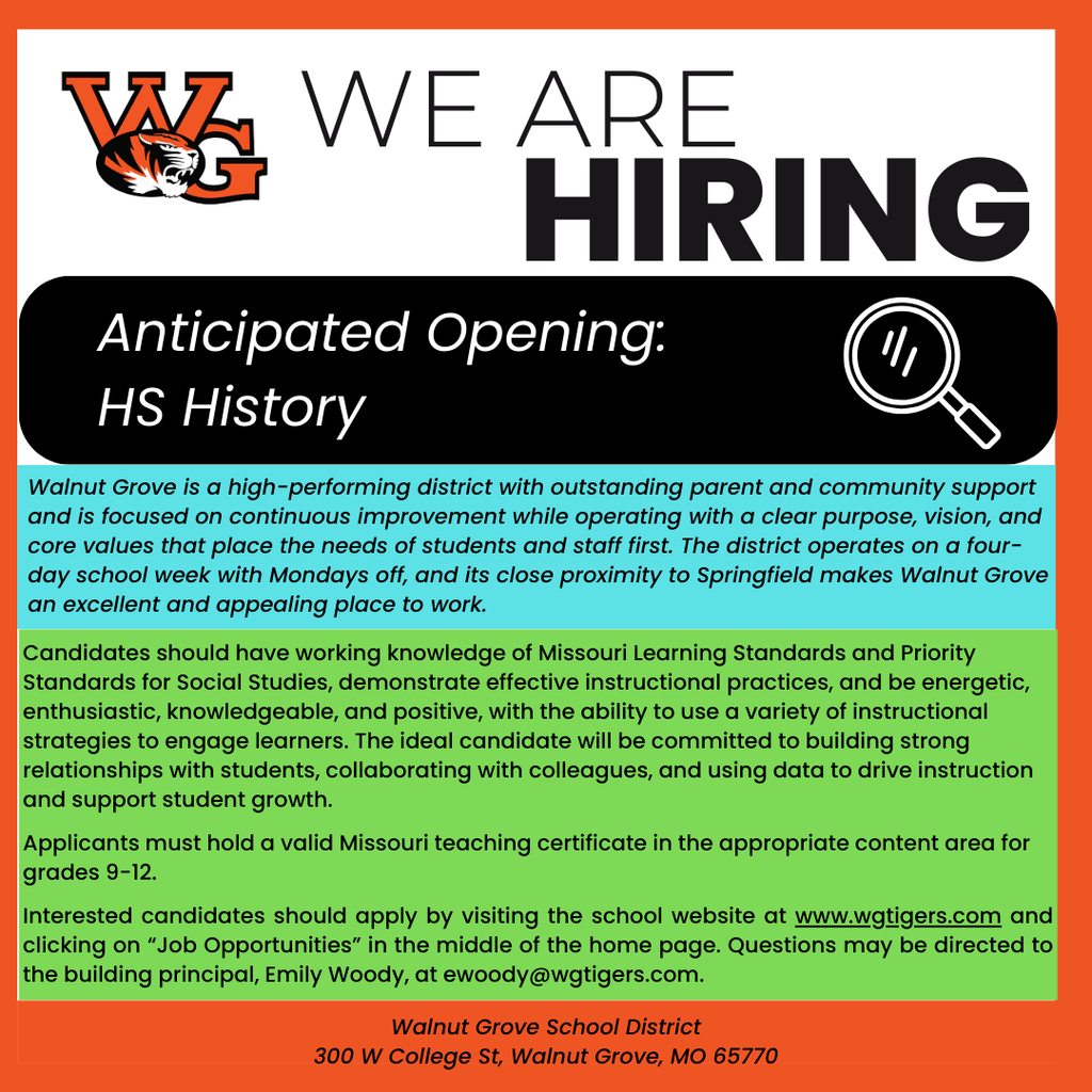 HS History anticipated opening post