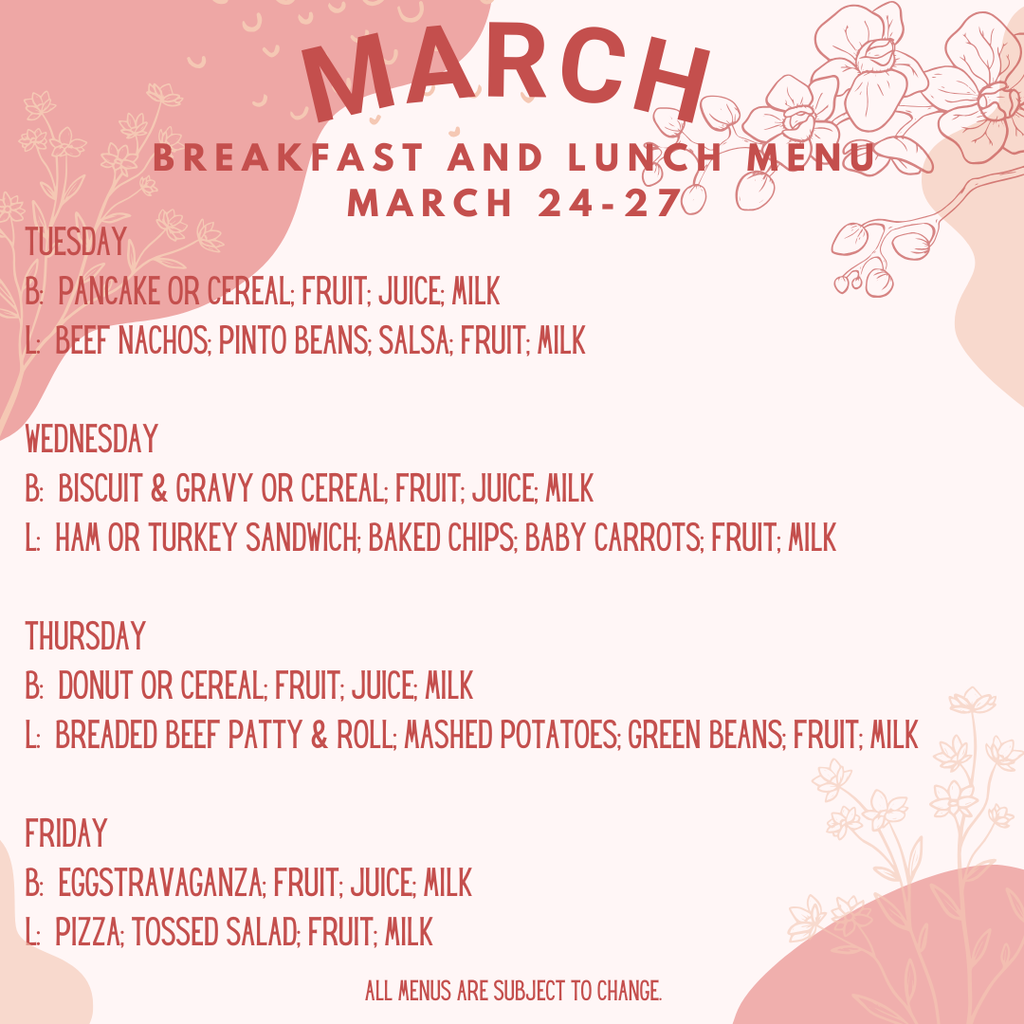 Breakfast and Lunch Menu