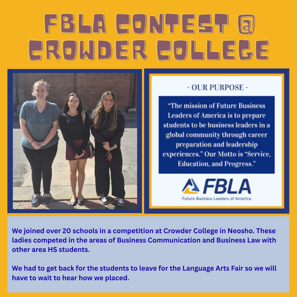 FBLA Crowder Business contest