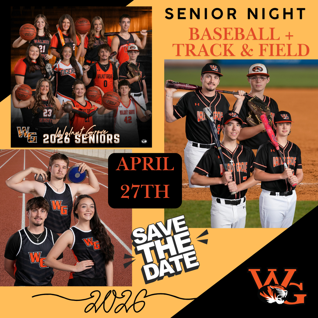 Senior Night Track and Field + Baseball Flyer
