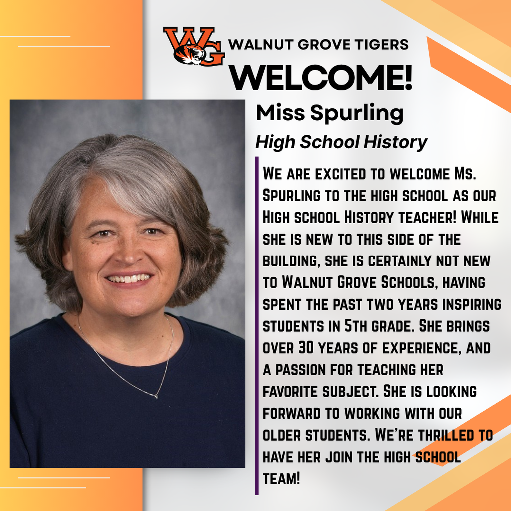 Miss Spurling Welcome to the HS side flyer