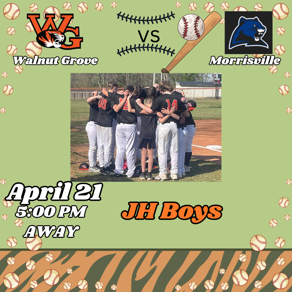 JH BOYS BASEBALL GAME FLYER