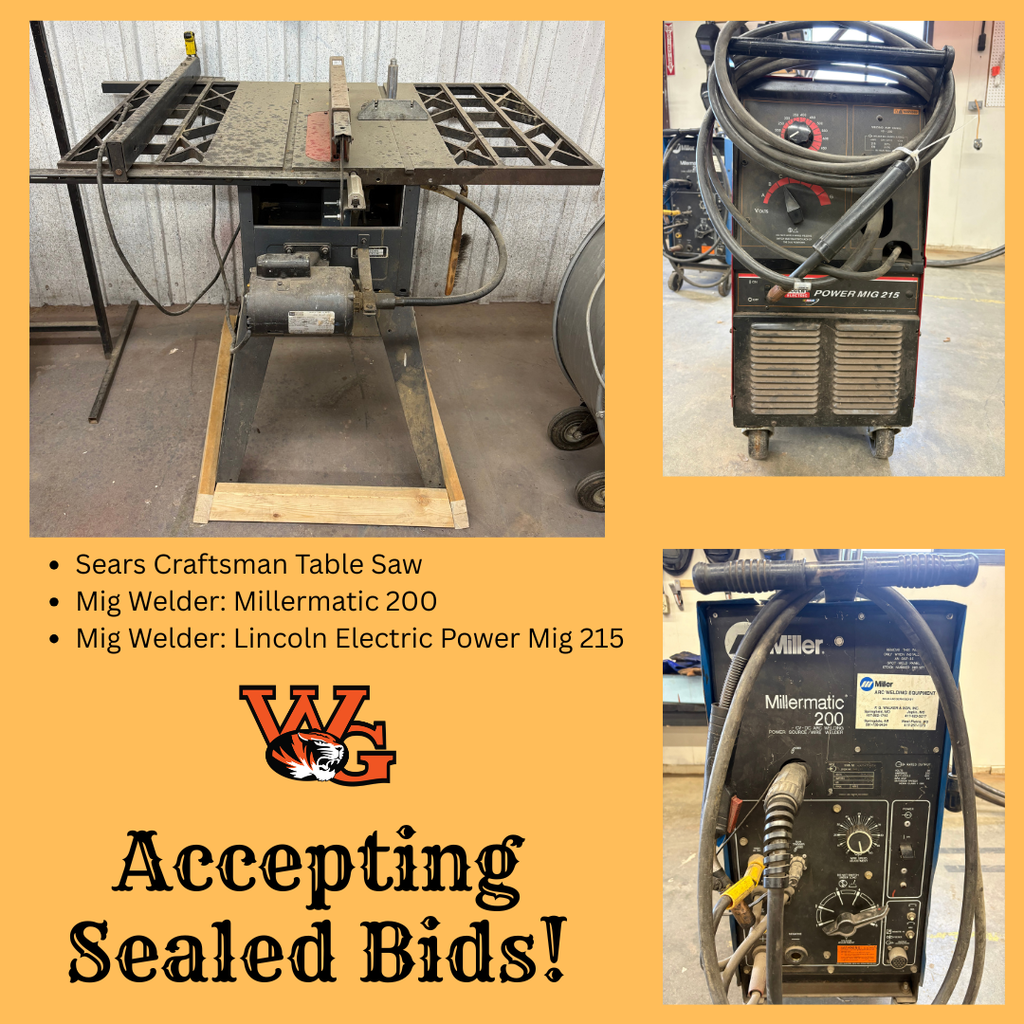 Sealed Bids - AG Welder and Saw