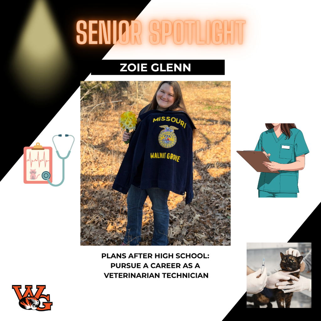 Zoie Glenn | Zoie plans to pursue a career as a Veterinarian Technician.