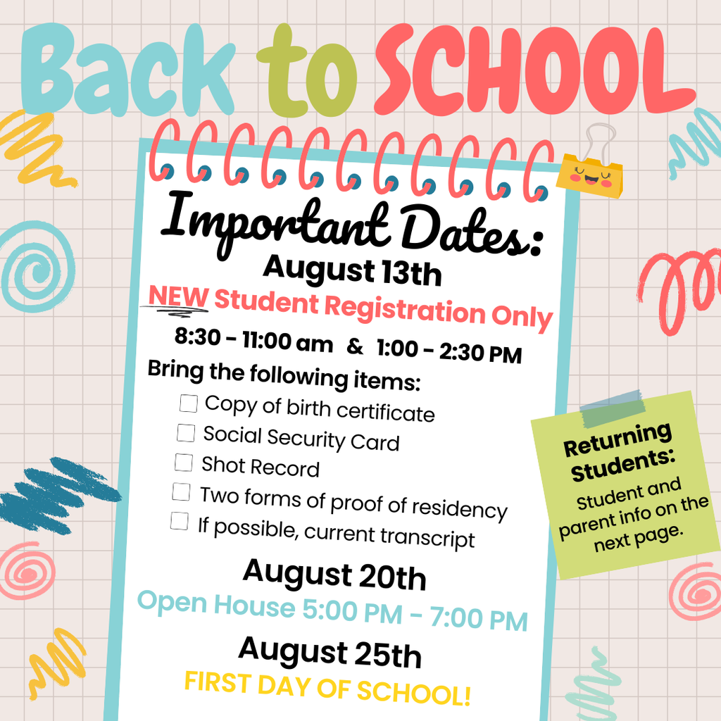 Important Dates & Registration Information