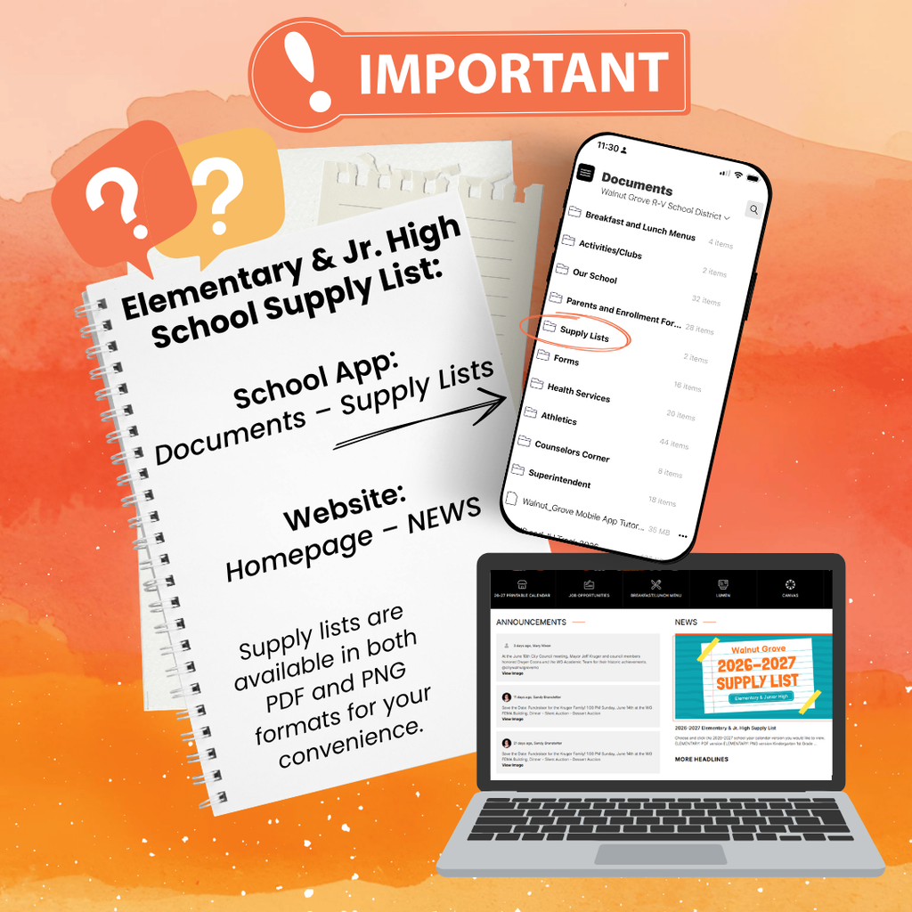 Where to find school supply list