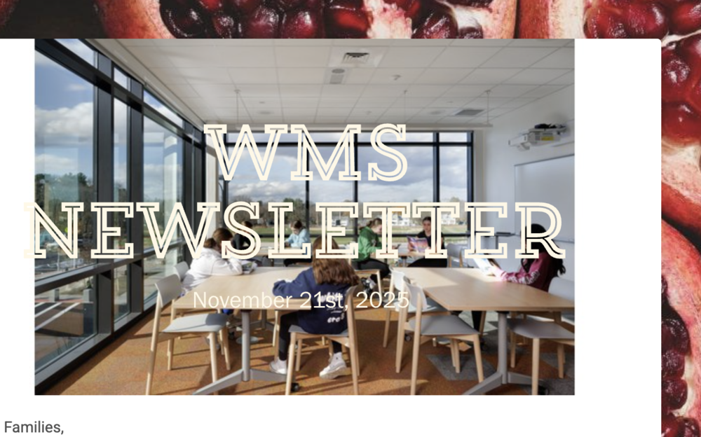 WMS Update #13 11/21/25