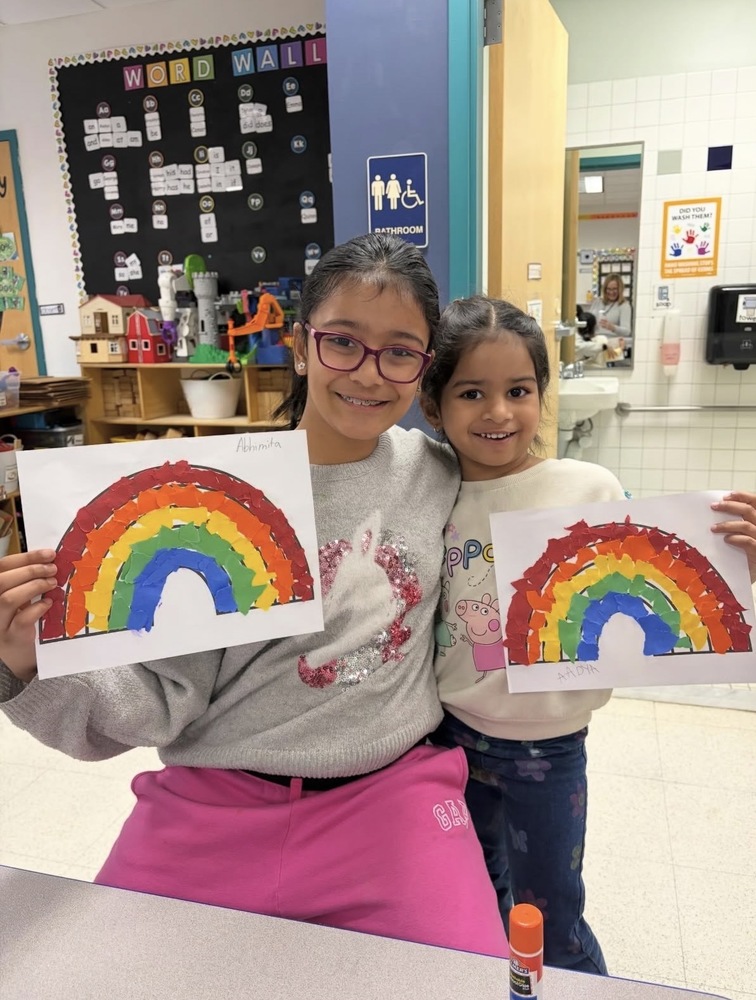 Buddies doing a craft