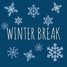 winter break with snowflakes