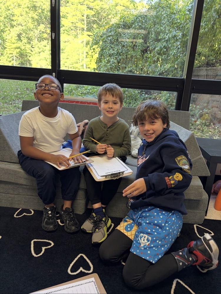 grade 2 student meeting their kindergarten buddies