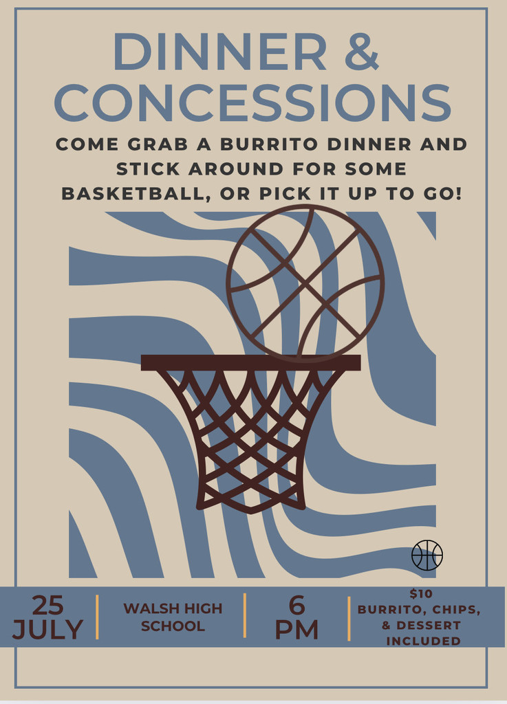 Dinner and Concessions July 25 at 6pm