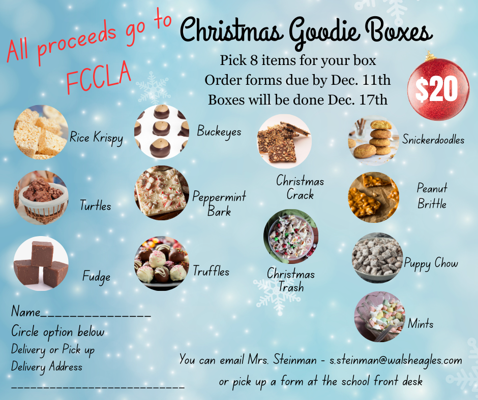 Christmas Goodie Boxes $20 - FCCLA