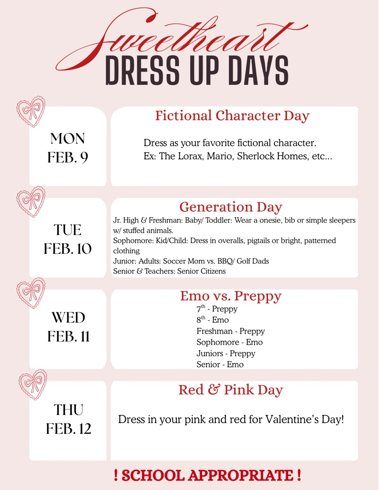 dress up days for HS
