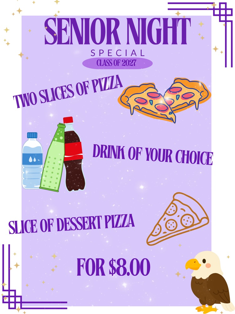 pizza special at concessions for tonight