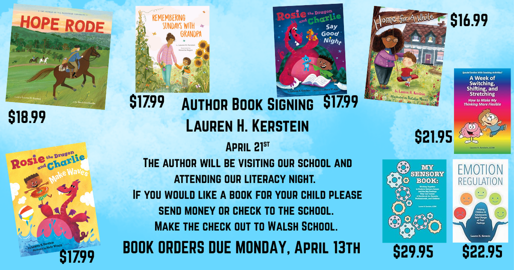 Published author Lauren Kerstein visiting our school