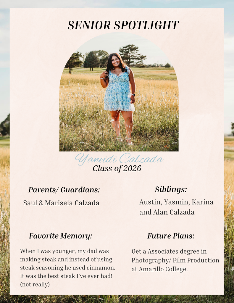 Senior Spotlight - Yaneidi Calzada