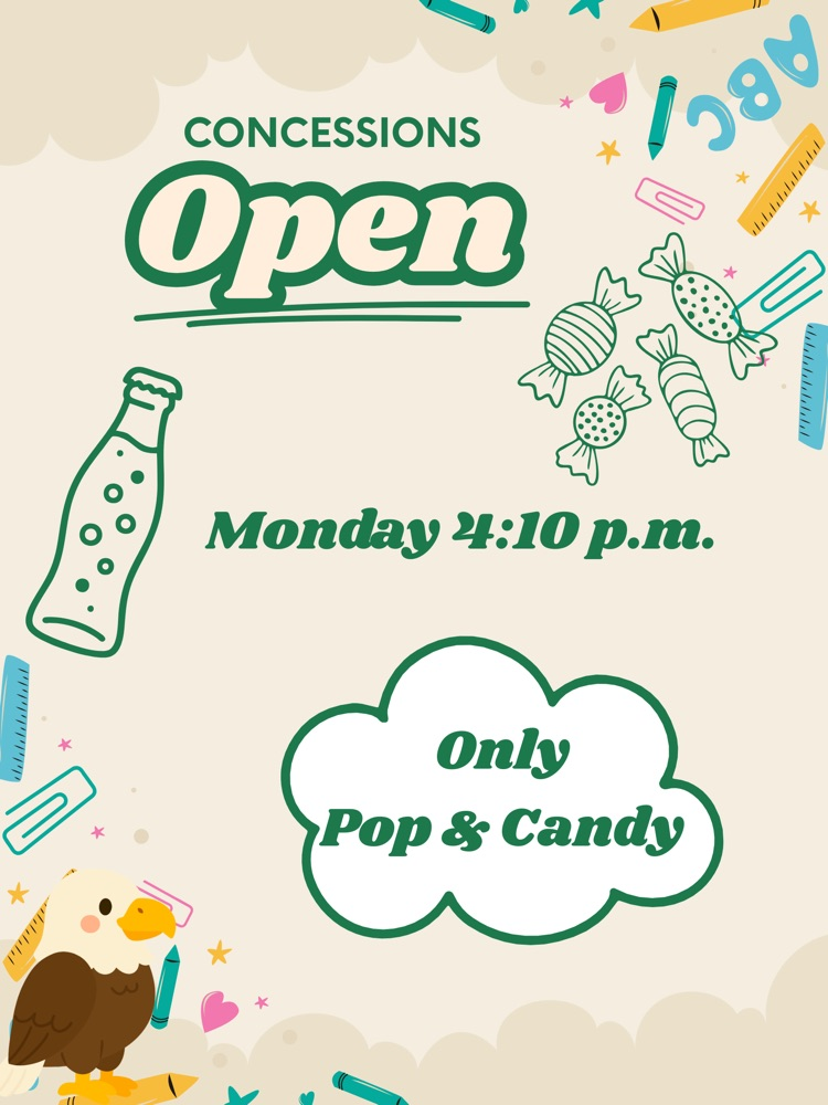 concession open today - pop and candy