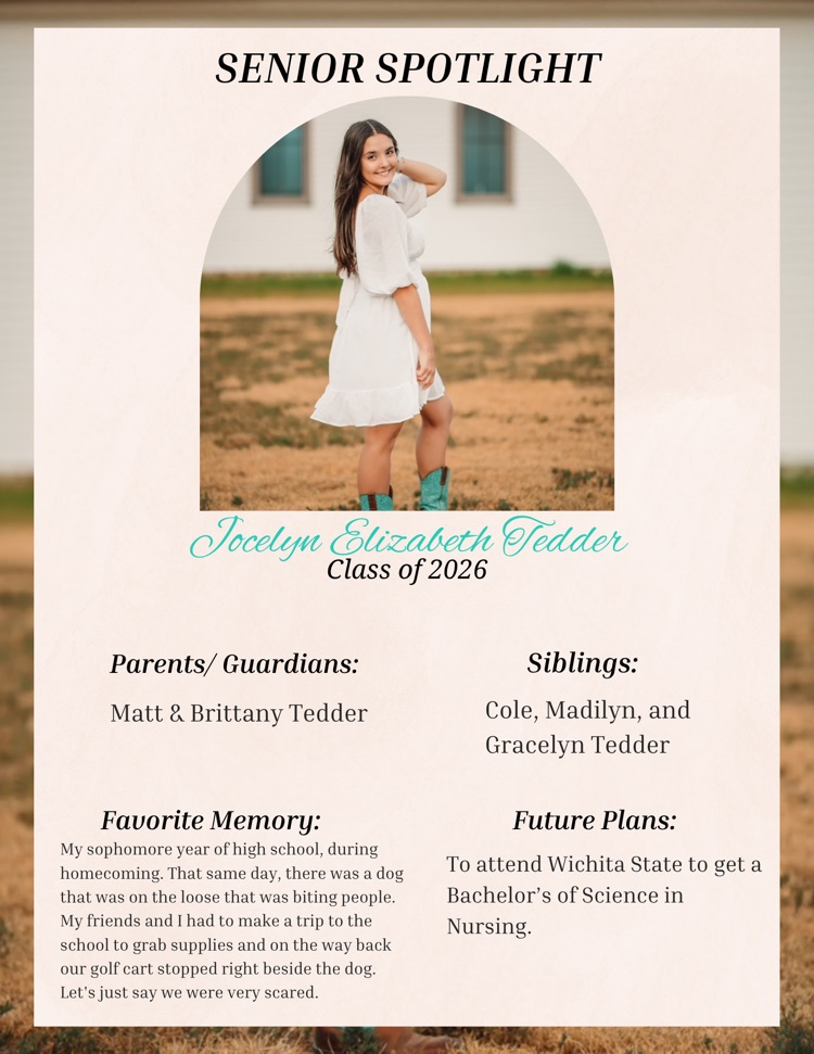 Senior Spotlight- Jocelyn Tedder