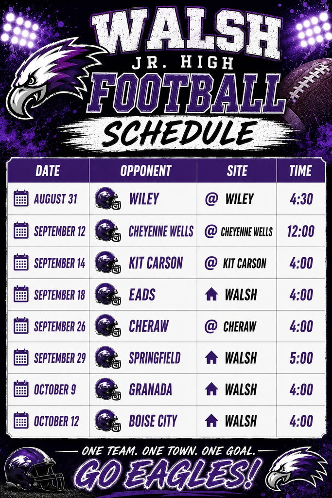 JH Football Schedule