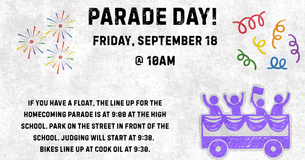 Parade Day!! Parade starts at 10am