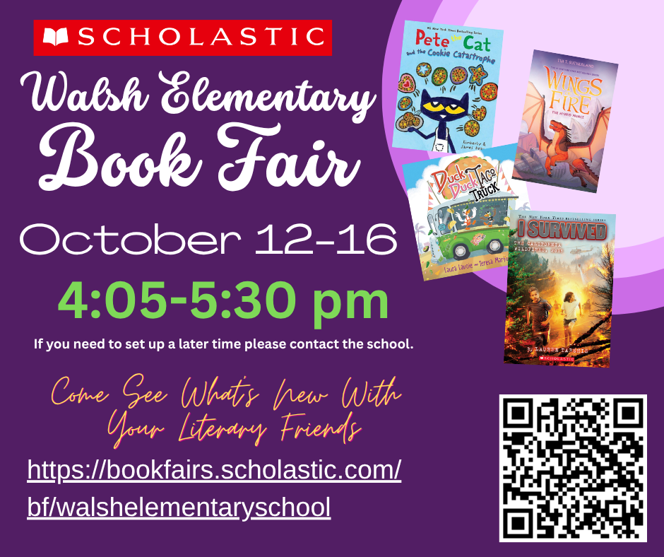 Book Fair October 12-16, 4:05-5:30 pm