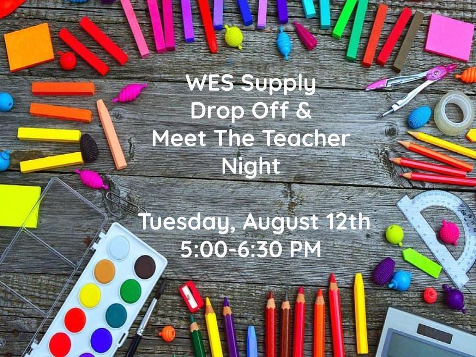 elementary supply drop off and meet the teacher