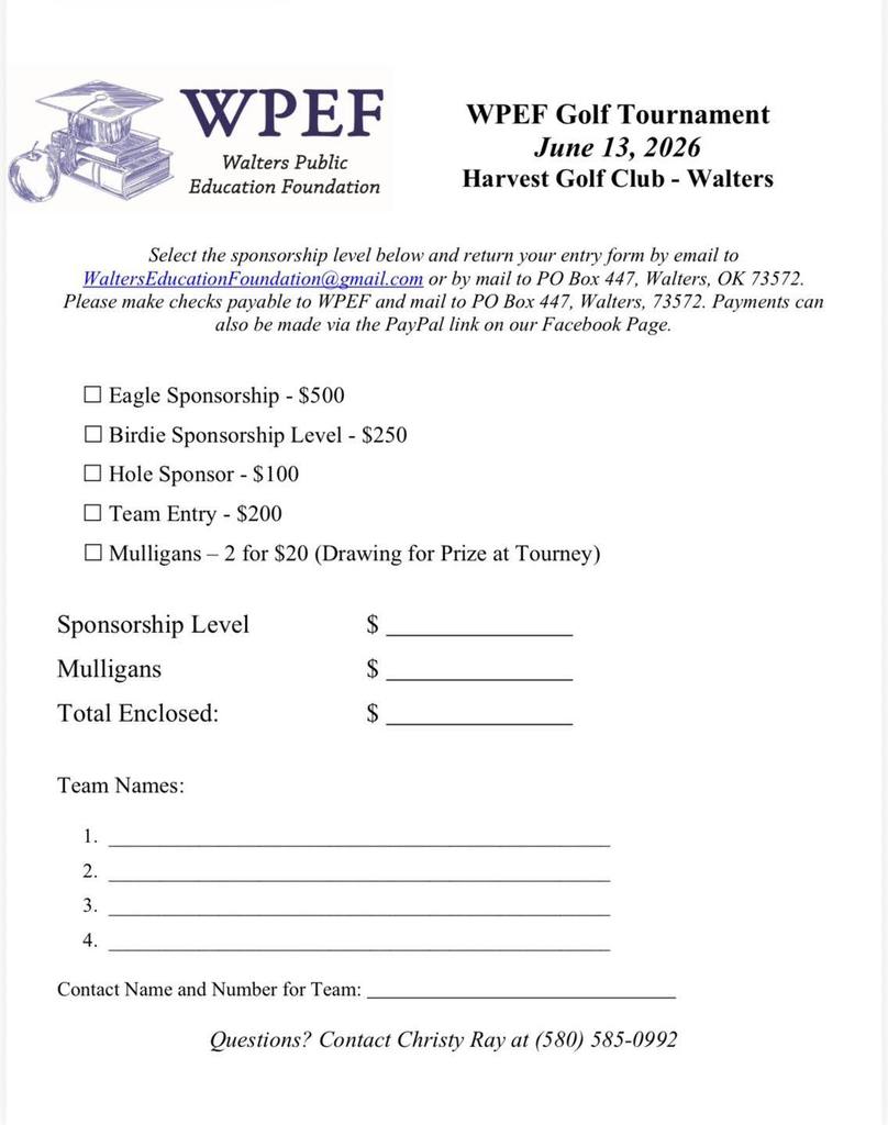 Education Foundation golf tournament