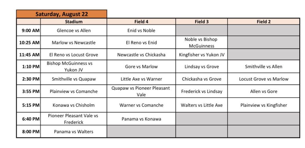 HS Softball Hall of Fame Schedule