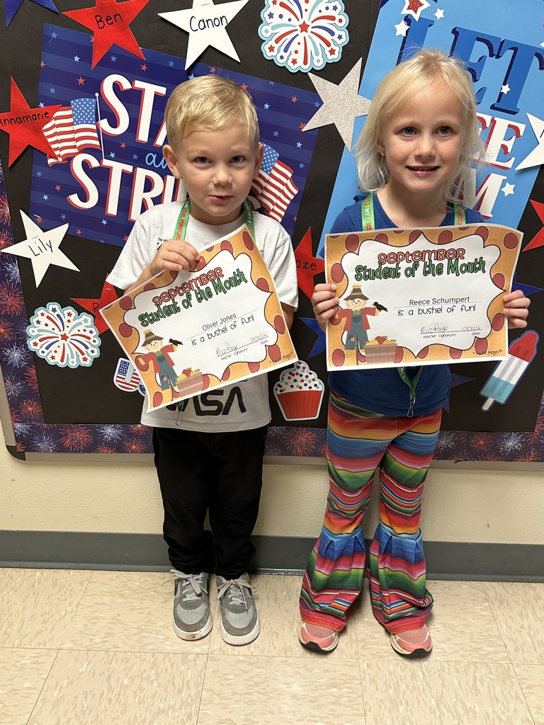 WES students and teacher of the month