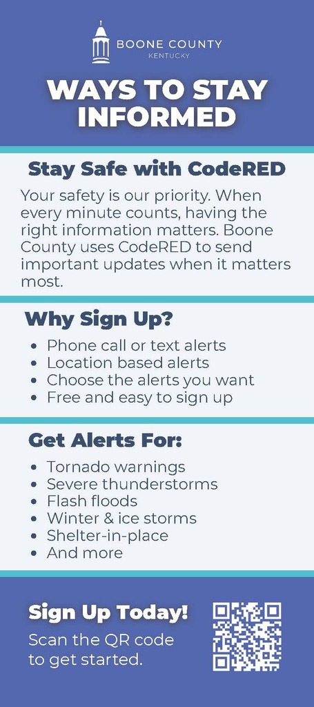 Code Red Information for Boone County