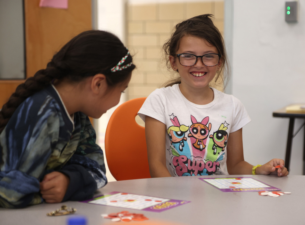 Students taking part in the summer reading and math program