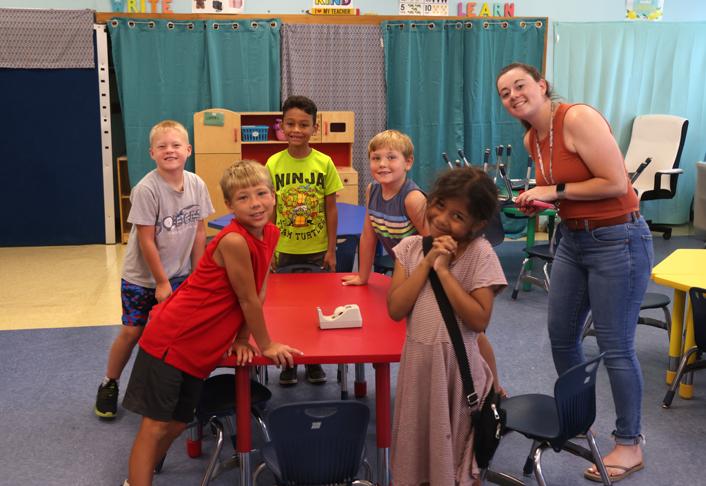 Students taking part in the summer reading and math program