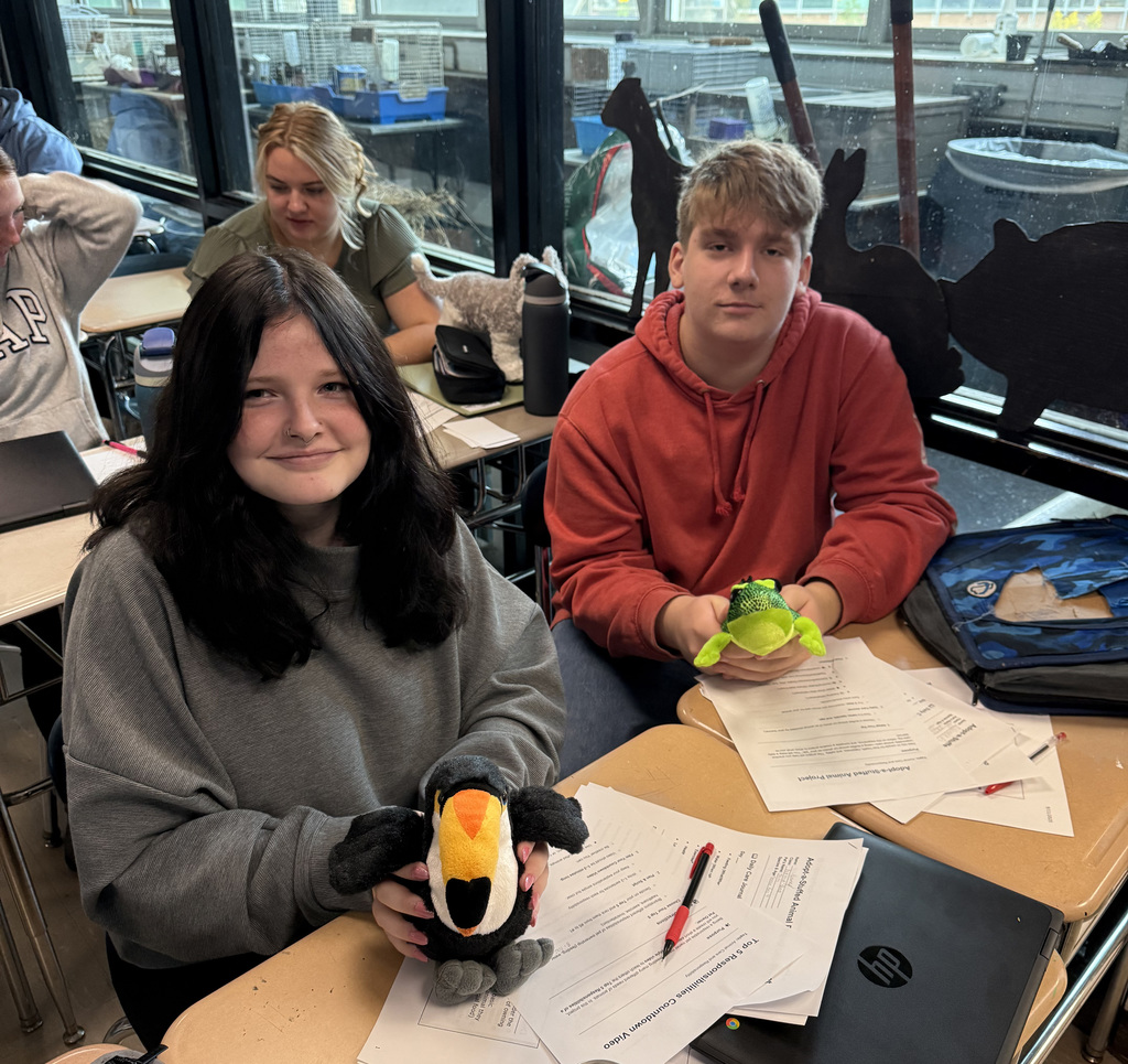 Students with their "pets"