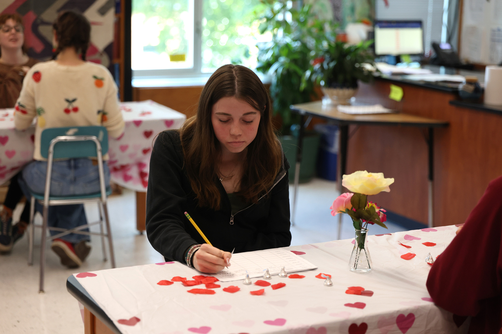 Students taking part in cellular organelle speed dating