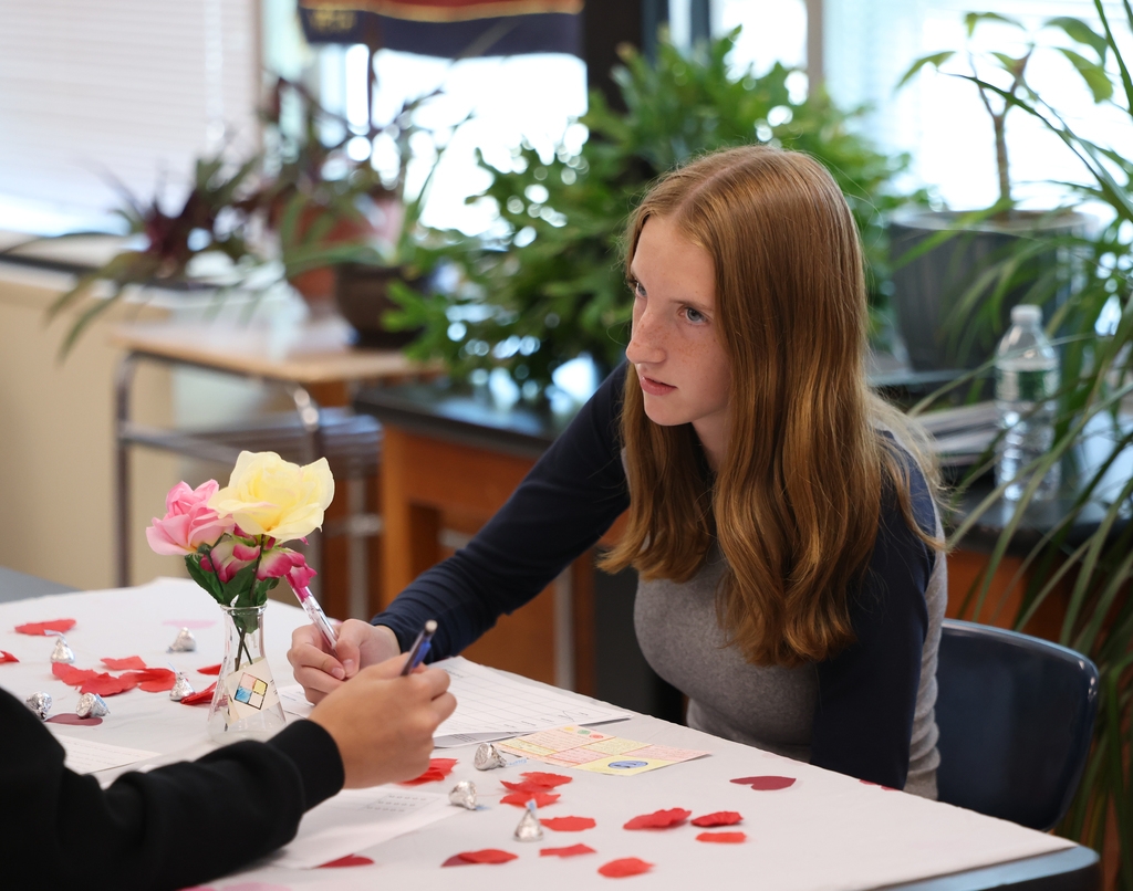 Students taking part in cellular organelle speed dating