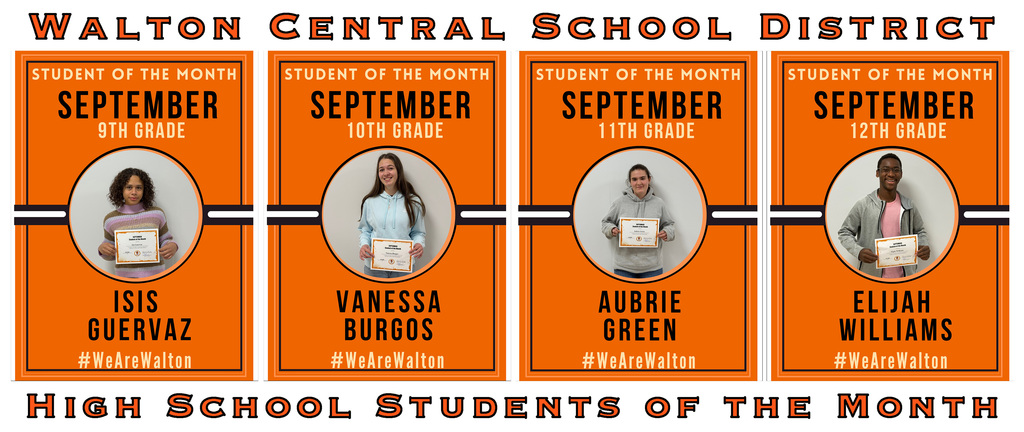 High School Students of the month for September 2025