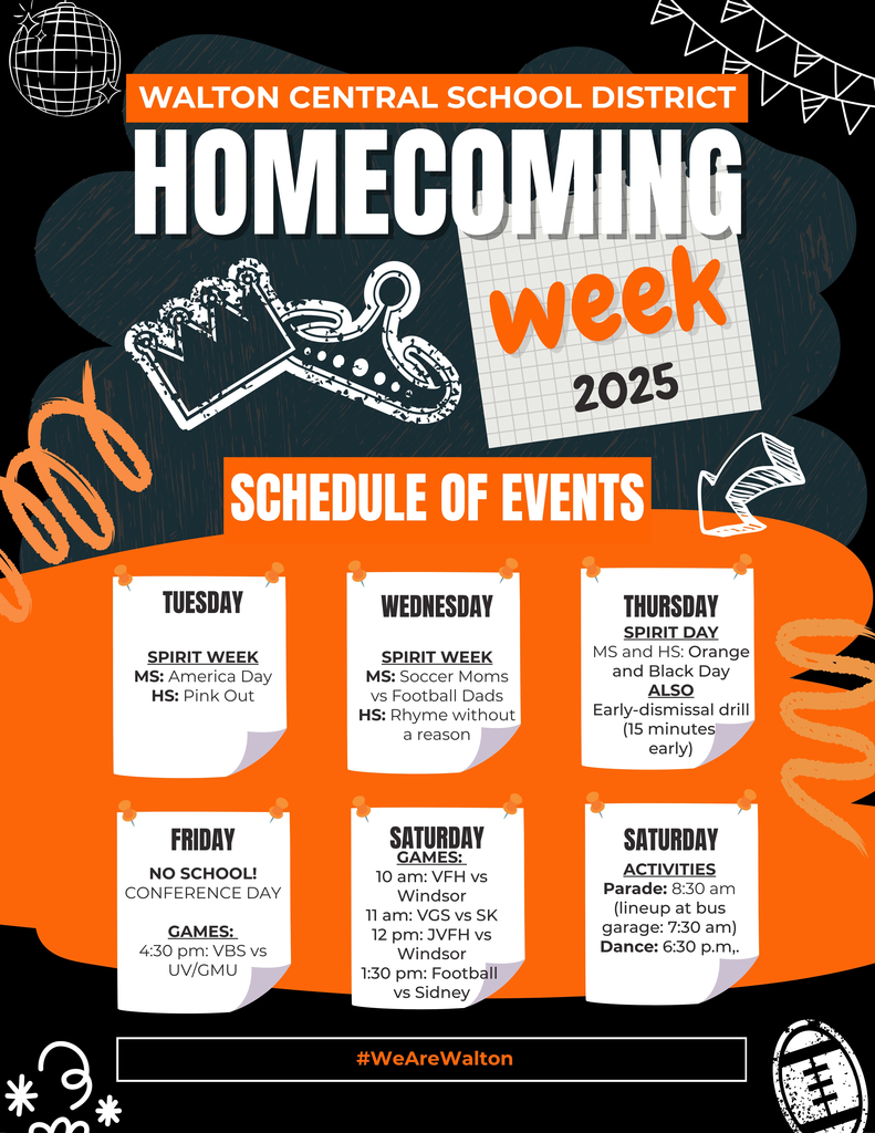 Homecoming week schedule