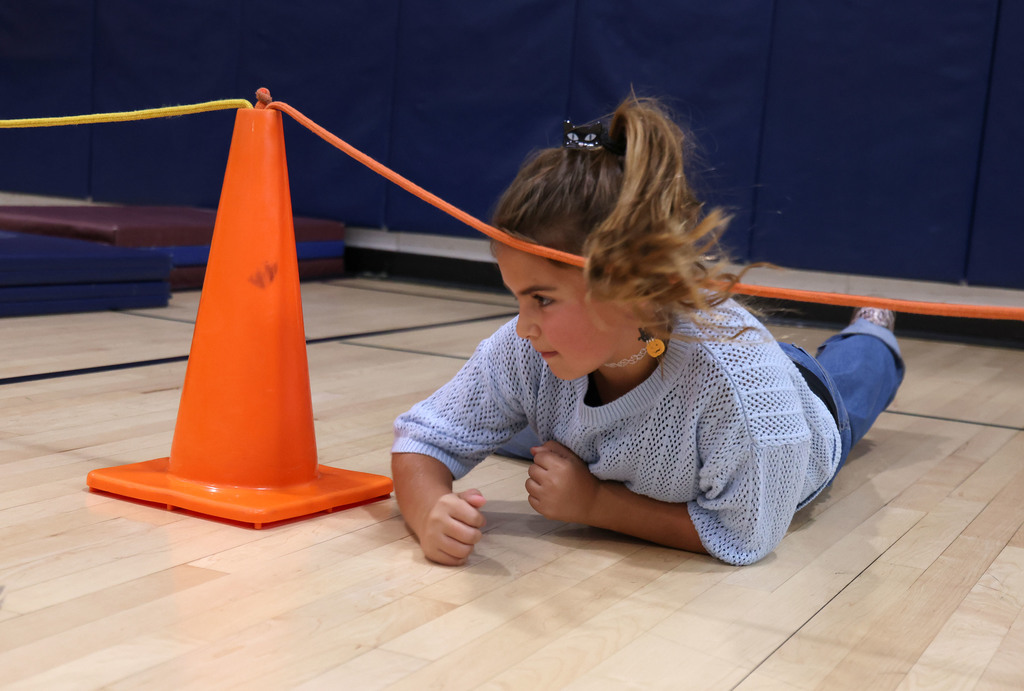 Students taking part in Fire Prevention Week activities at Townsend Elementary. 