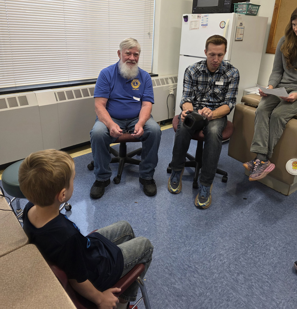 Students at the Lions Club vision screening at Townsend Elementary