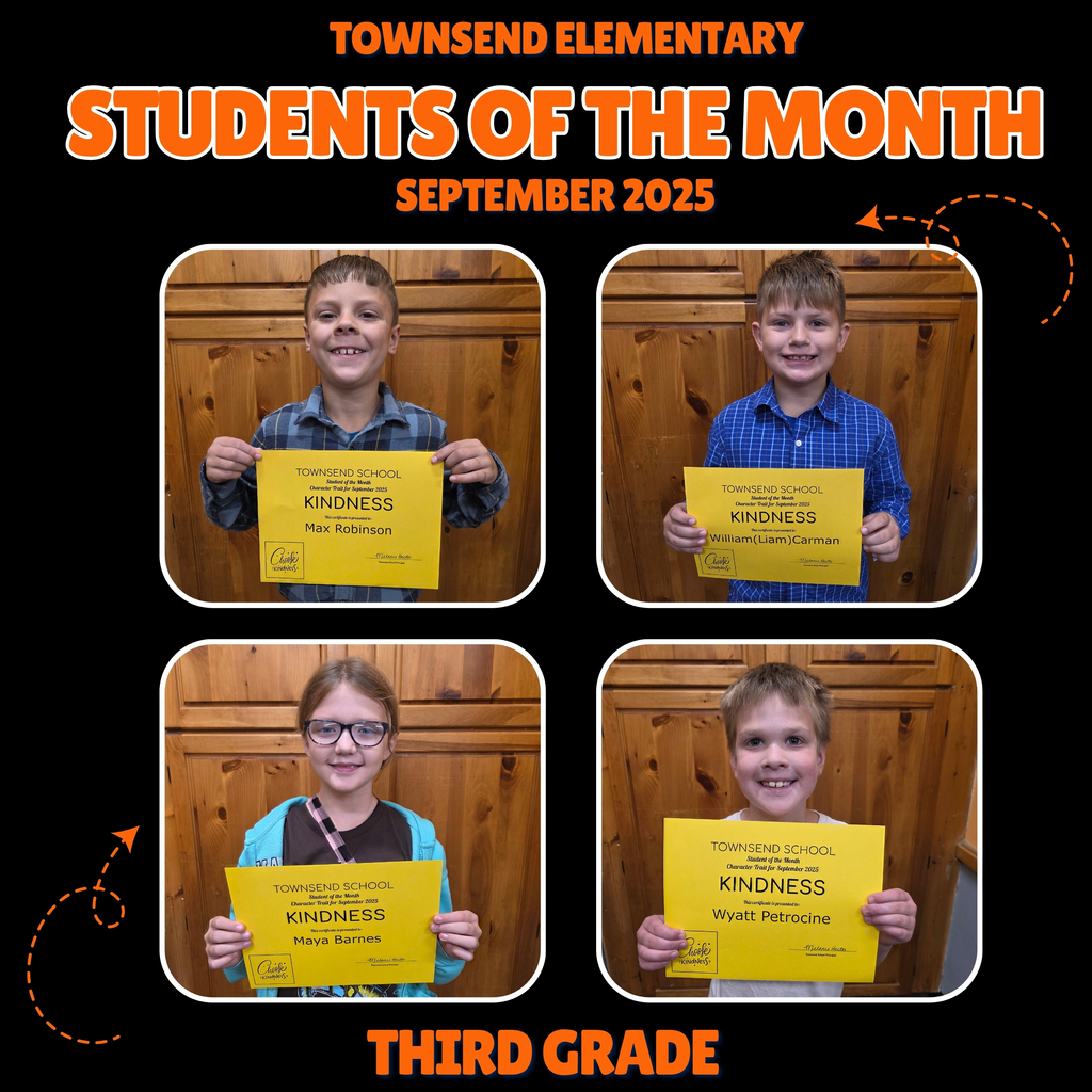 third grade students of the month
