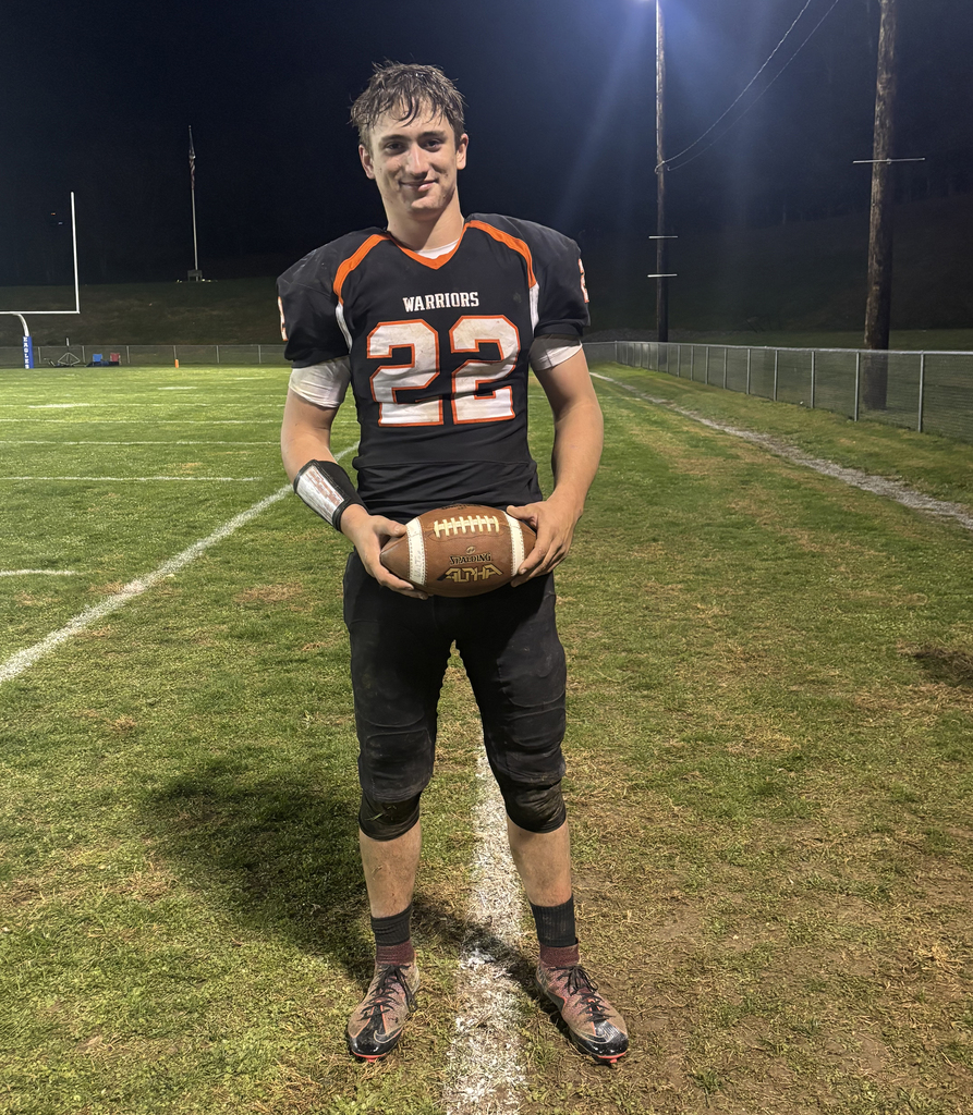 Darrin Walley with the game ball after breaking the rushing record